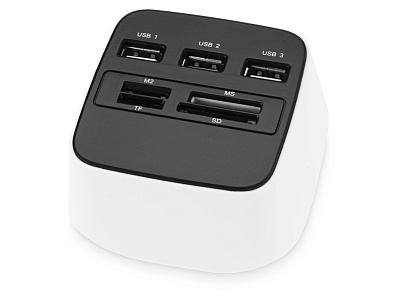 USB Hub на 3 порта Рошфор (Белый/черный)