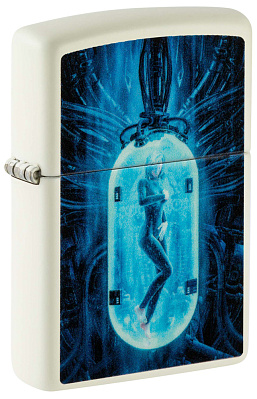 Зажигалка ZIPPO Woman in Tube с покрытием Glow In The Dark Green, латунь/сталь, белая, 38x13x57 мм (Белый)