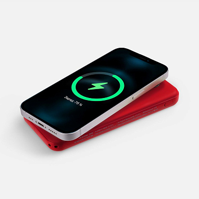 Аккумулятор Omni Qi 10000 мАч, ver.2, красный