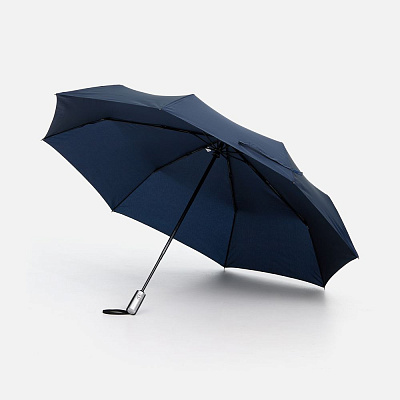 Зонт складной Fiber, темно-синий (Тёмно-синий)