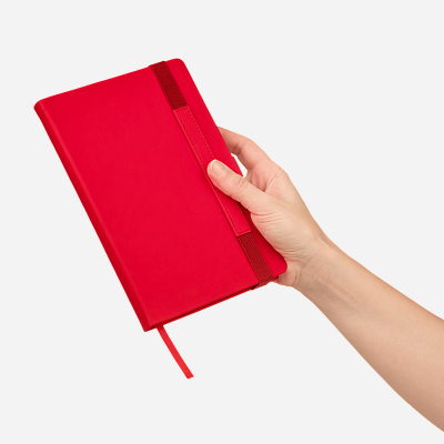 Ежедневник Alpha недатированный, красный/серый