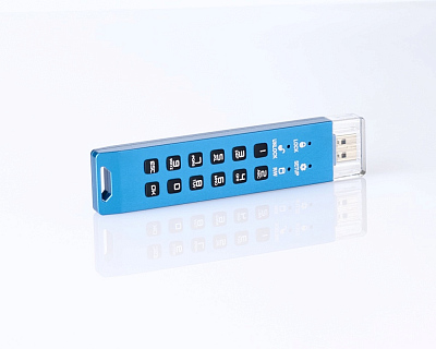 Флешка с аппаратным шифрованием DataLock PRO4 USB 3.2, синий, 128Гб
