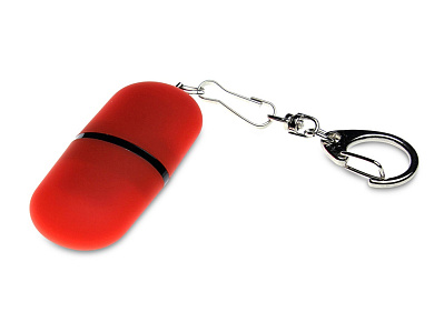 USB 2.0- флешка Goutte Soft-touch на 32 Гб каплевидной формы (Красный)