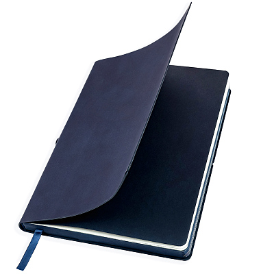 Ежедневник A5 недатированный Massimo в мягком переплёте, темно-синий