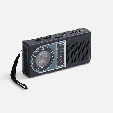 Bluetooth-колонка с радио Comradio, черная (Черный)