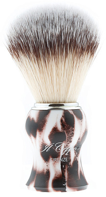 Помазок для бритья IL Ceppo, пластик, синтетический ворс, рукоять - карбоновый глянцевый цвет (Коричневый)