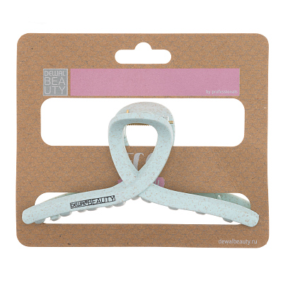 Заколка-краб для волос Dewal Beauty 1 шт/ уп.мятная, форма бабочка