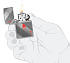 Зажигалка ZIPPO Ace Design с покрытием Brushed Chrome, латунь/сталь, серебристая, 38x13x57 мм - Фото 5