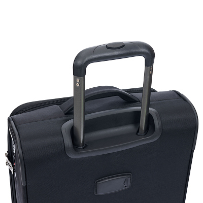 Чемодан TORBER Brosno, чёрный, нейлон 600D, 36,5 х 20 х 54 см, 32 л