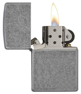Зажигалка ZIPPO Classic с покрытием ™Plate, латунь/сталь, серебристая, матовая, 38x13x57 мм