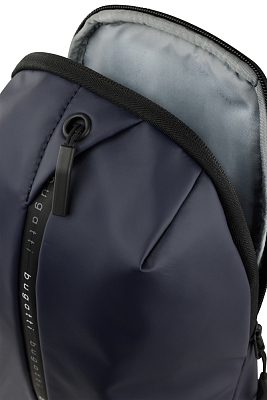 Рюкзак с одним плечевым ремнем BUGATTI Blanc, синий, тарпаулин/полиэстер, 18х9х30 см