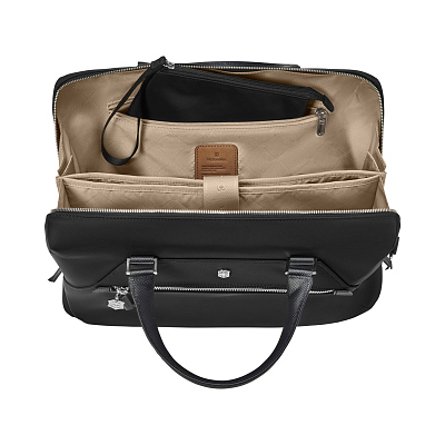 Портфель VICTORINOX Victoria Signature Briefcase, черный, нейлон/кожа, 42x13x30 см, 13 л