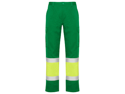 Брюки Naos со светоотражающими полосами, мужские (Садовый зеленый/неоновый желтый)