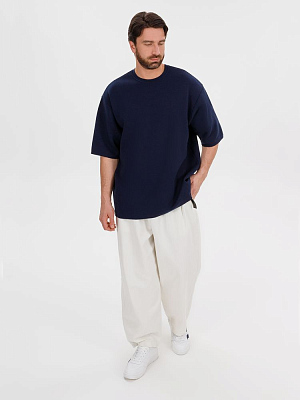 Джемпер с коротким рукавом Siluetti Volumica, темно-синий