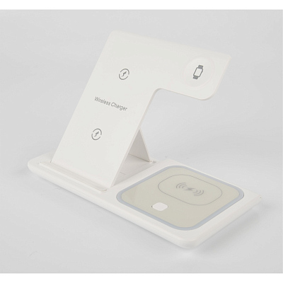 Беспроводное ЗУ Perfeo 3в1 Складной, белый