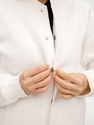 Бомбер унисекс AtmosWear, молочно-белый