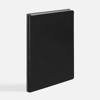 Ежедневник Doppio, недатированный, черный с серым