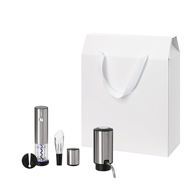 Подарочный набор Vintaro, Dante (набор для вина + аэратор) (Серебряный, белый)