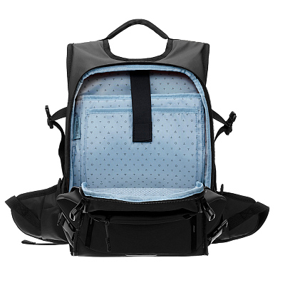 Рюкзак TORBER Mobi, черный, полиэстер 900D с PU покрытием, 45 х 32 х 20 см