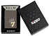Зажигалка ZIPPO Lucky 7 Design с покрытием Black Ice®, латунь/сталь, черная, 38x13x57 мм - Фото 6