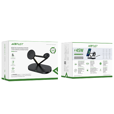 Беспроводное ЗУ ACEFAST E9 desktop 3-in-1 wireless charging holder