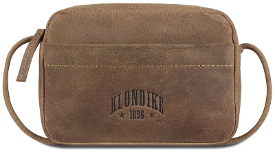 Сумка женская KLONDIKE YUKON «Maya», натуральная кожа в светло-коричневом цвете, 17 х 12 х 4 см