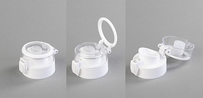 Бутылка для воды "Vita" с нанесением "Джунгли" 600 мл, белый