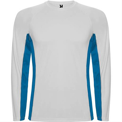 Спортивная футболка SHANGHAI L/S мужская, БЕЛЫЙ/КОРОЛЕВСКИЙ СИНИЙ M (Белый/королевский синий)