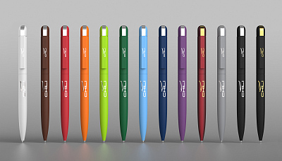 Ручка шариковая "Jupiter", покрытие soft touch, черный с золотом