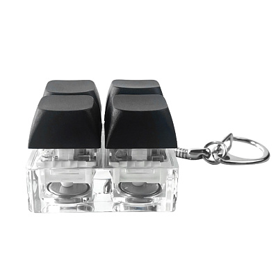 Брелок Press Anti Stress с LED подсветкой (фонарик), черный (Чёрный)