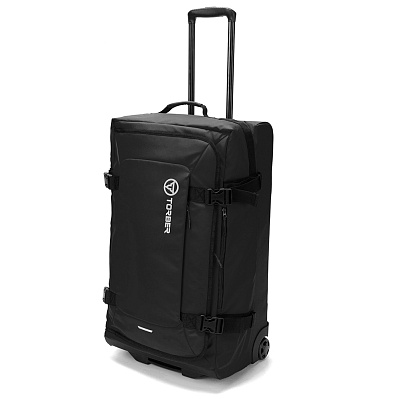 Сумка на колесах TORBER Mobi, чёрный, полиэстер 900D с PU покрытием, 70 х 41 х 28,5 см, 81 л (Черный)