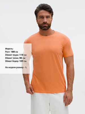 Футболка унисекс Regent 150, оранжевая (абрикосовая)