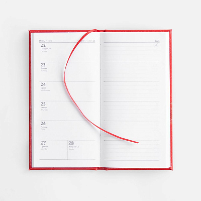 Еженедельник Baza, датированный, красный