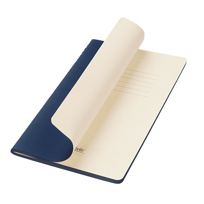 Блокнот Альфа Слим (Alpha slim), синий (Синий, бежевый)