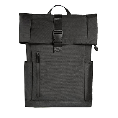 Рюкзак водостойкий "Roll" , 66х39х13 см, ткань верха:100% полиэстер, подкладка:100% полиэстер (Чёрный)