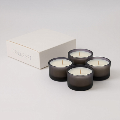 Набор ароматических свечей Sento, серый