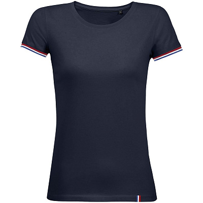 Футболка женская Rainbow Women, темно-синяя с ярко-синим (Тёмно-синий)