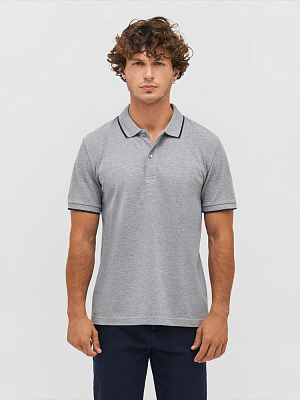 Рубашка поло унисекс Palermo, темно-синяя с белым