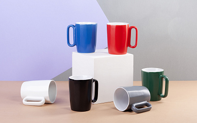 Кружка керамическая "Calypso" 250 мл, черный с белым