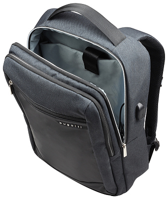 Рюкзак мужской BUGATTI Sera 15'', антрацитовый, полиэстер, 32х12х46 см, 16 л