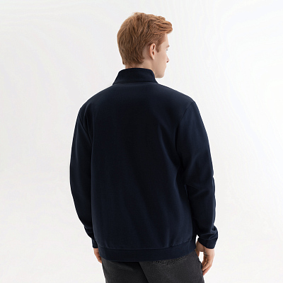 Толстовка на молнии Астин (Astin) темно-синяя, размер L