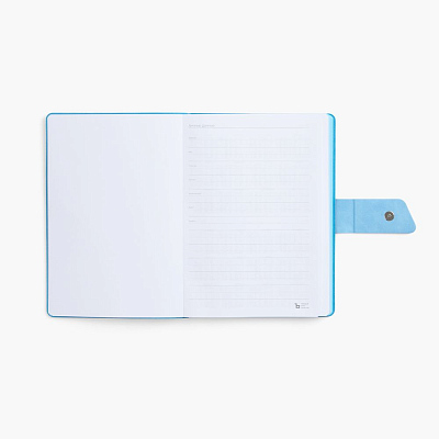 Ежедневник Boom, недатированный, черный с голубым