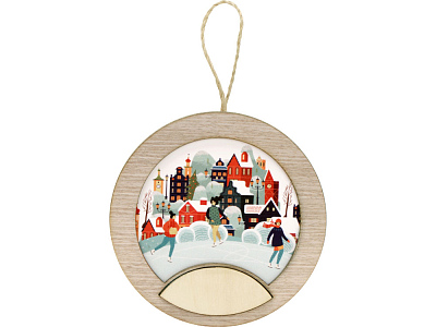 Новогодняя подвеска с подсветкой Шар