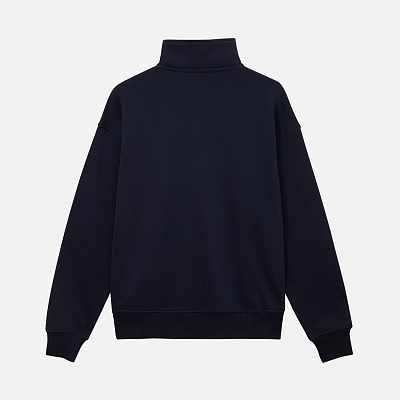 Толстовка на молнии унисекс Флоу (Flow), темно-синяя