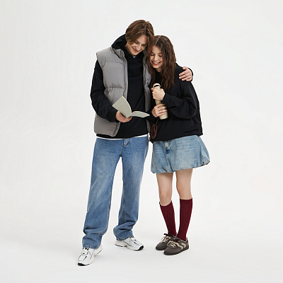 Худи оверсайз унисекс Фьюжн (Fusion), черный