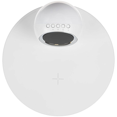 Станция беспроводной зарядки с часами и подсветкой GlobeBee, белая