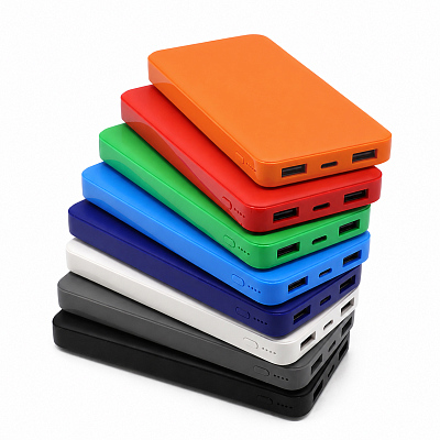 Внешний аккумулятор Polus, 10000 Mah, софт-тач покрытие, синий