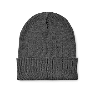 Knitted beanie with cuff (Каменный серый)