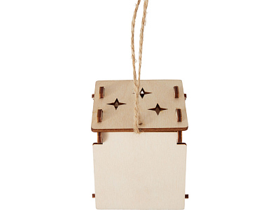 Деревянная подвеска на елку с подсветкой Lumihut