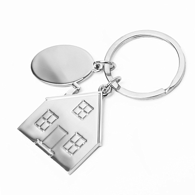 Брелок SILV HOME; 3,97 x 3,3 x 0,3 см; металл (Серебристый)